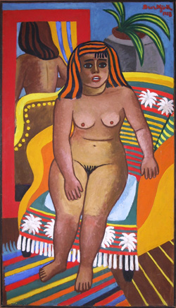 Bror Hjorth, B&auml;rbel i gul stol, 1958